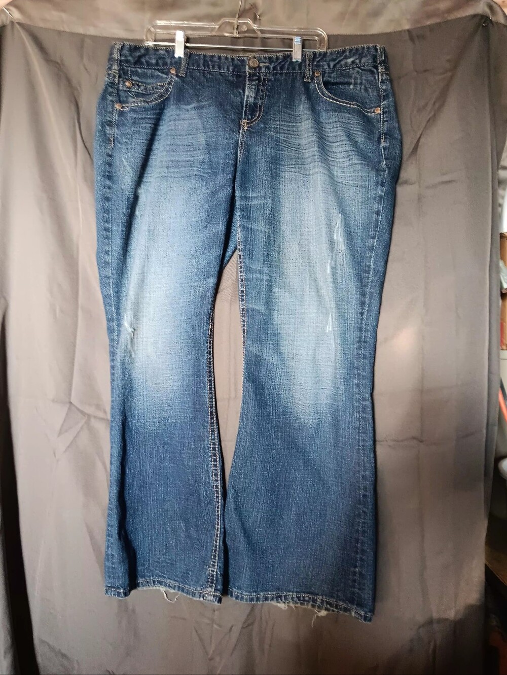Maurices Dark Wash Denim Jeans with Embroidered Waistband